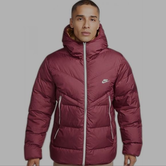 Nike puffer windrunner storm fit color block hooded sportswear jacket - Picture 1 of 15